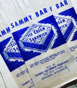 1950’s NOS Sammy Ice Cream Bar Glassine Wrapper