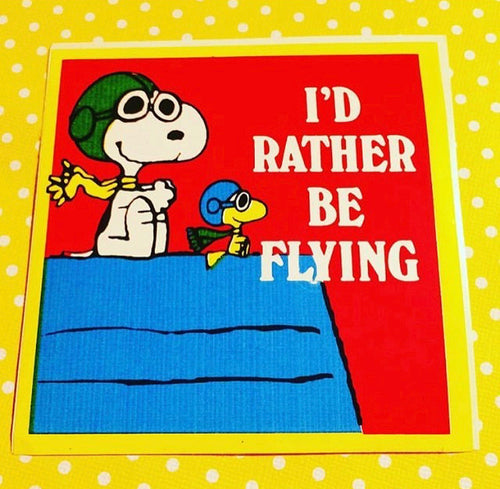 Vintage Flying Ace Snoopy Sticker