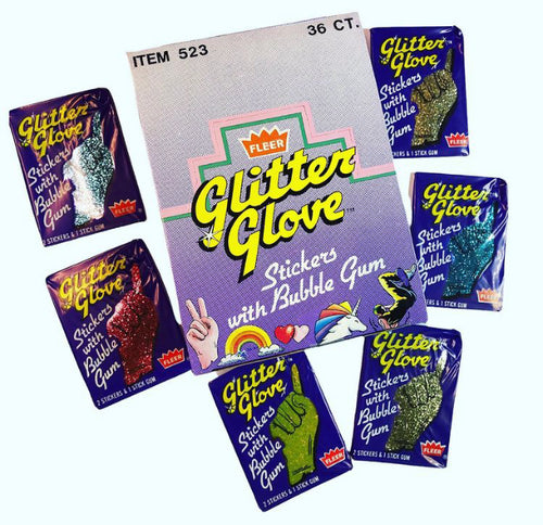 80’s Unopened Glitter Glove Sticker Pack