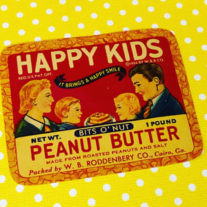 1930s Happy Kids Peanut Butter Label