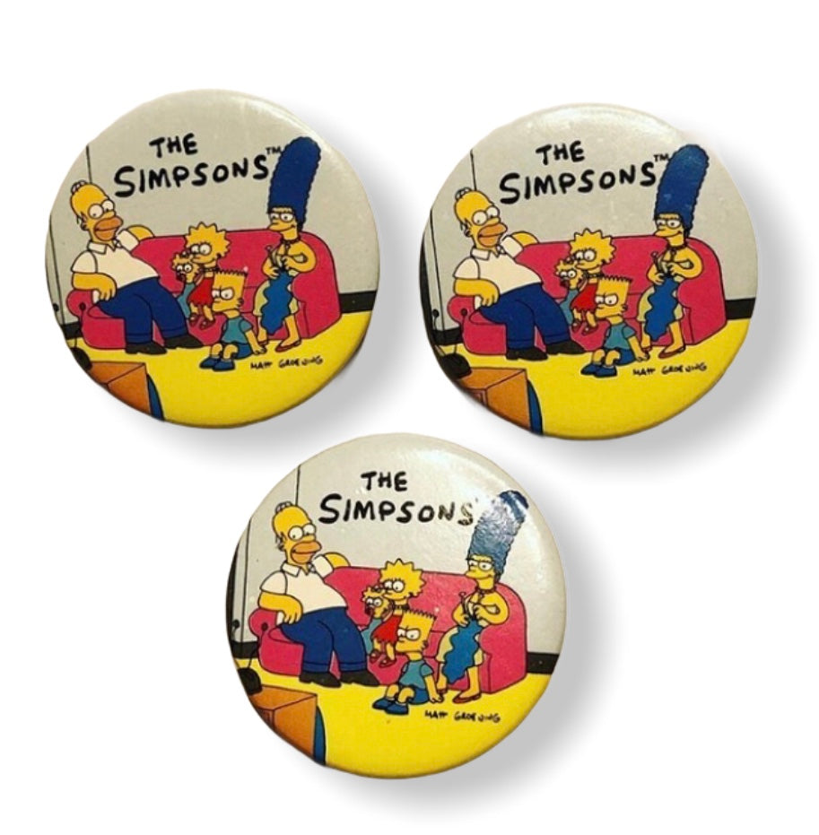 The Simpsons Family Couch Pinback Button