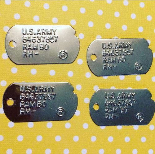 Unused 1980’s Small Rambo Dog Tag
