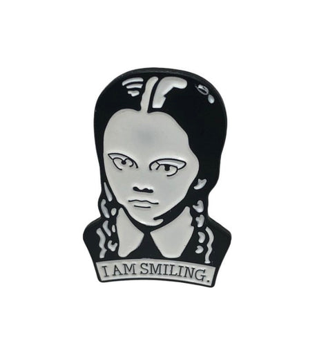 Wednesday Addams I am Smiling Enamel Pin