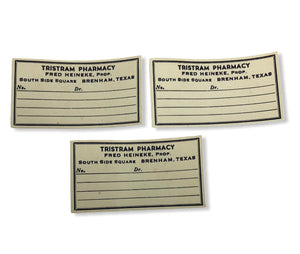 Small Unused Pharmacy Bottle Prescription Labels