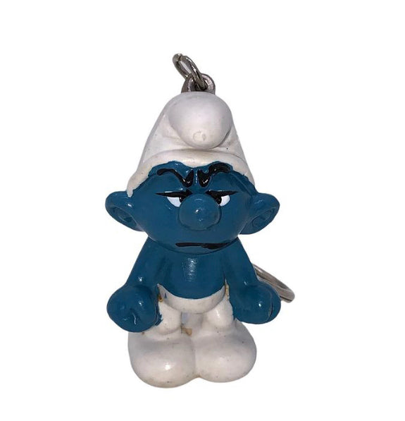 80’s NOS Angry Smurf Figural Keychain