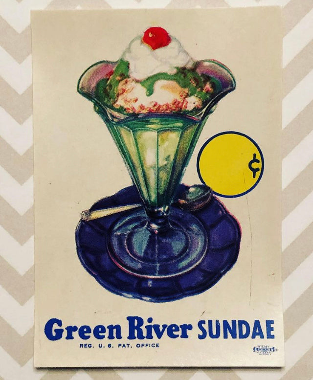 1950’s Green River Window Decal