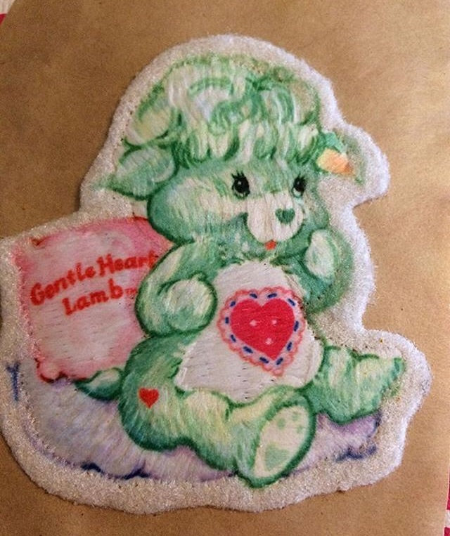 1980s Gentle Heart Lamb Iron On Patch