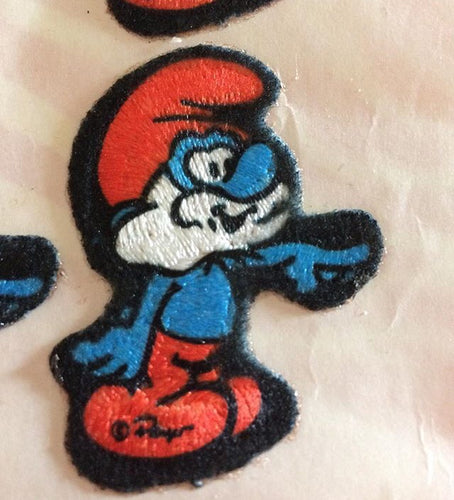 80s Papa Smurf Iron On Patch